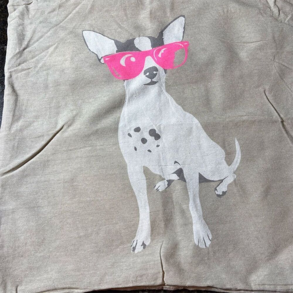 *3/$15 Duck River Chihuahua Pillow Cover 20x20 Multicolor Dog Theme